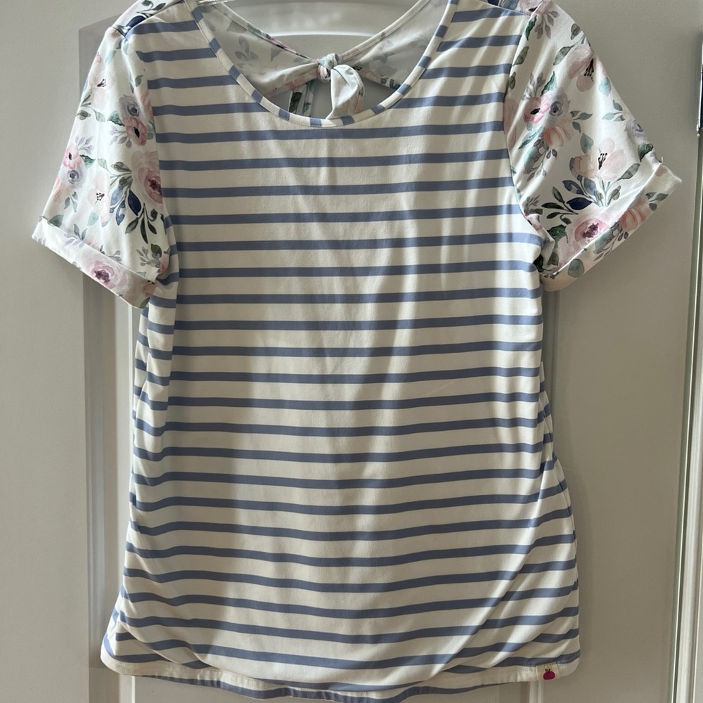 Sweet Honey Striped and Floral Women's Top